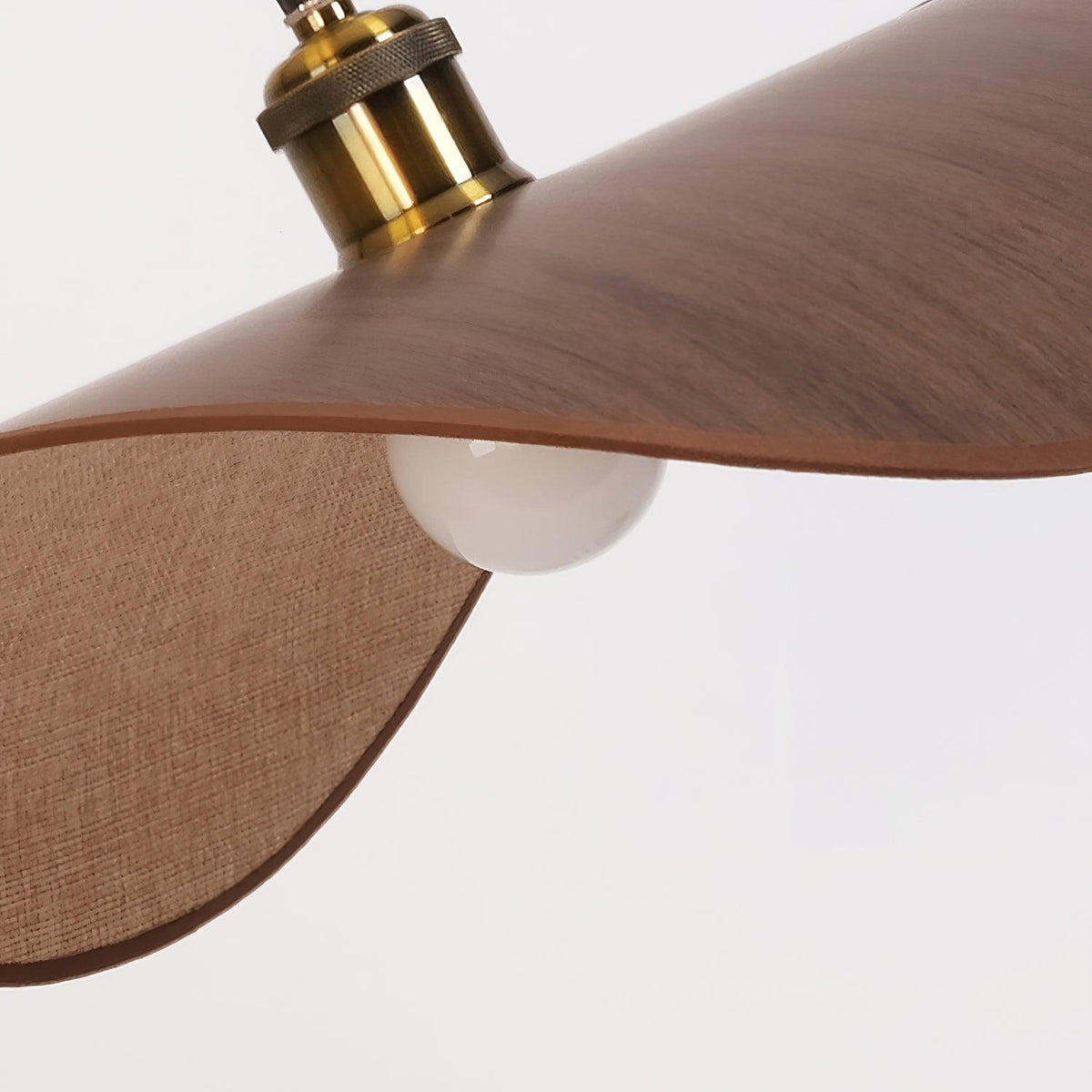 Mirelle Pendelleuchte Leinen-Stoff-Lampenschirm Holz Minimalistisch