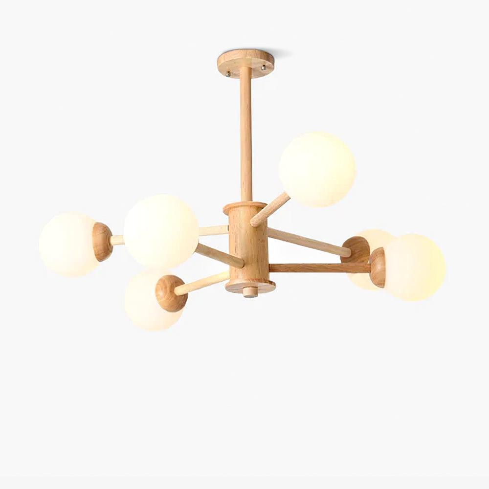 Kalds Kronleuchter Holzkugel Minimalistisch Natürlich
