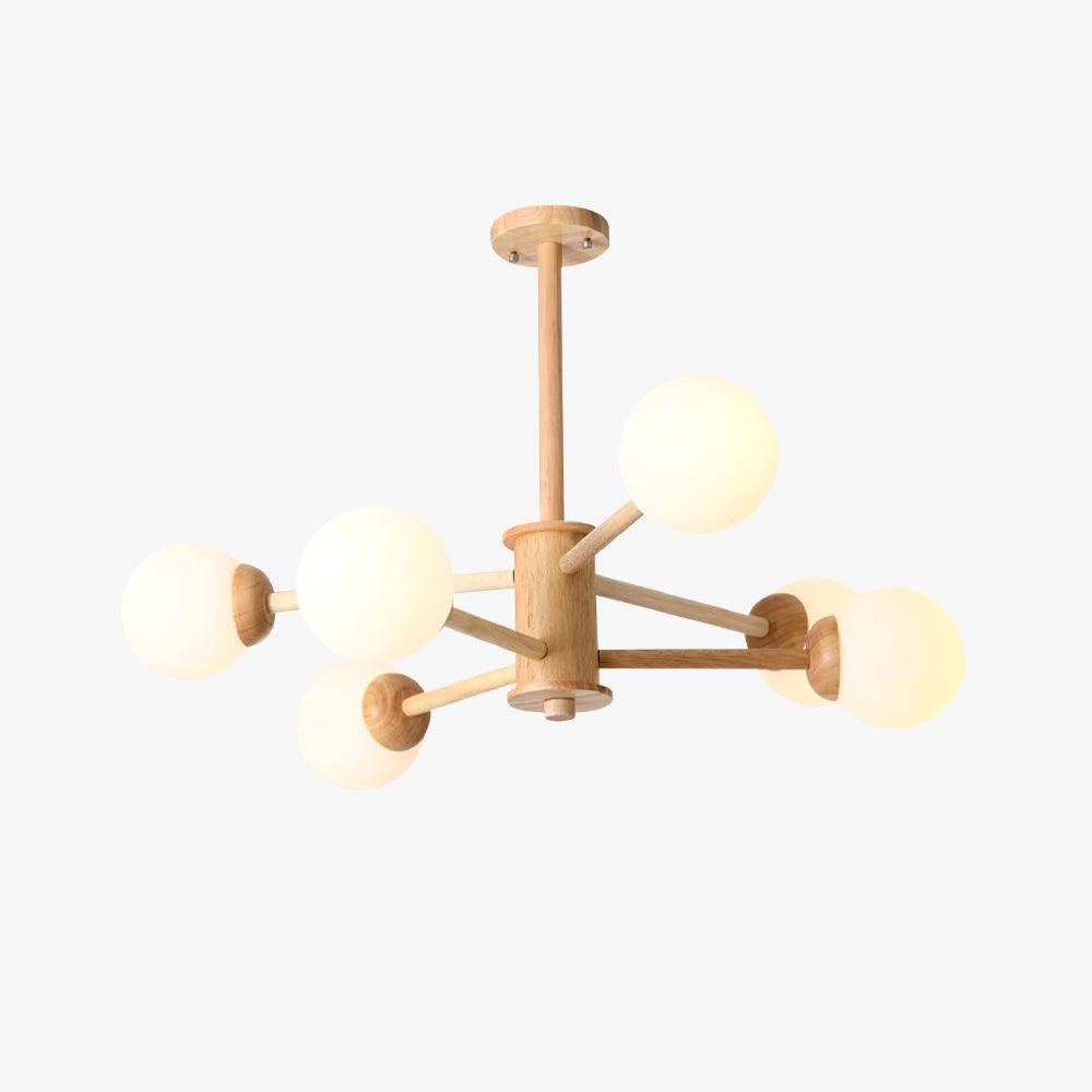 Kalds Kronleuchter Holzkugel Minimalistisch Natürlich