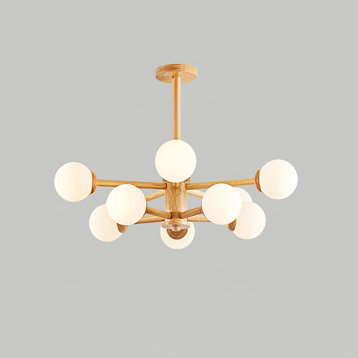 Kalds Kronleuchter Holzkugel Minimalistisch Natürlich