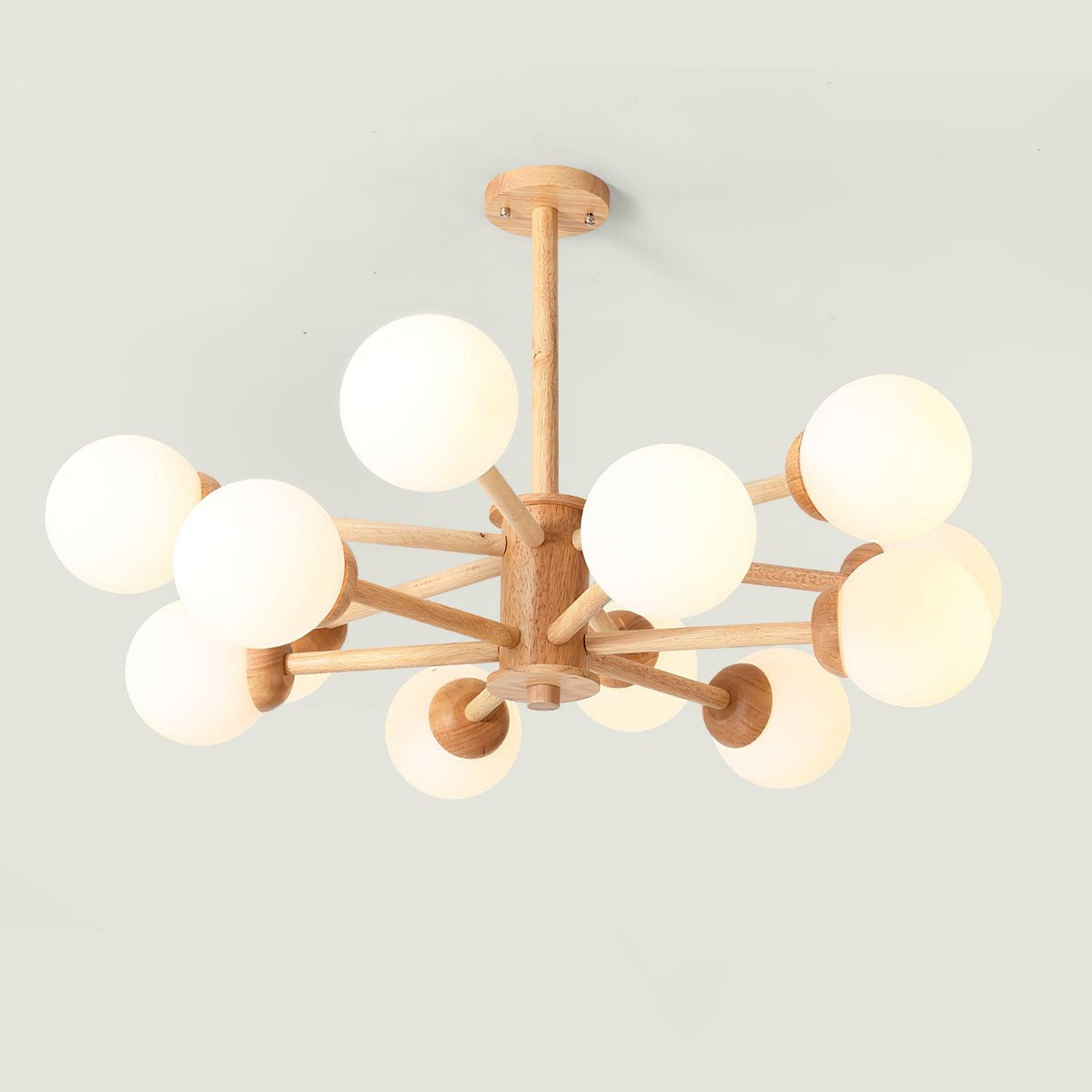 Kalds Kronleuchter Holzkugel Minimalistisch Natürlich