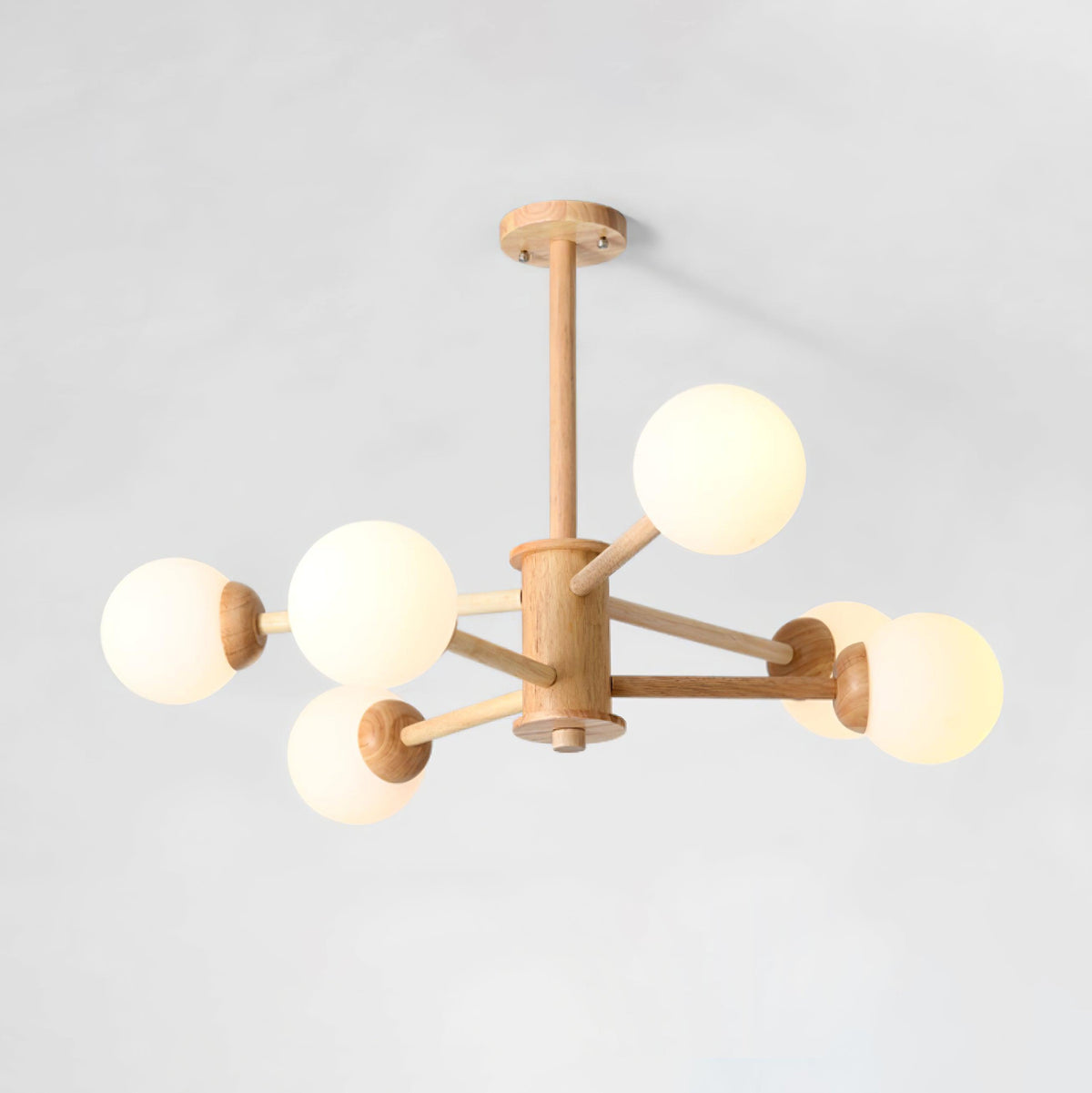 Kalds Kronleuchter Holzkugel Minimalistisch Natürlich