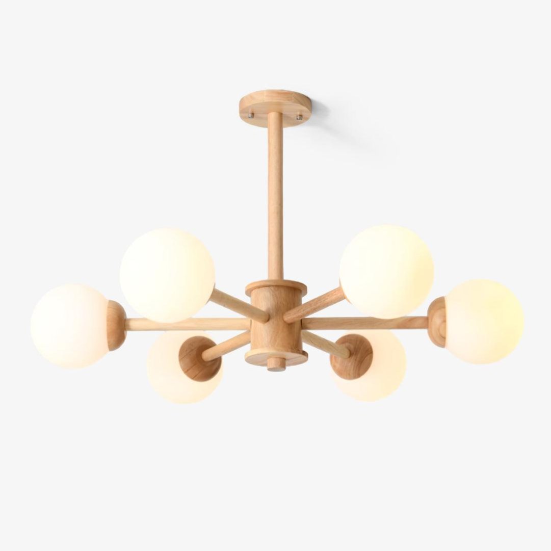 Kalds Kronleuchter Holzkugel Minimalistisch Natürlich