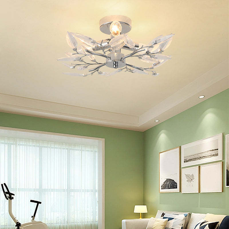 Kristy Modern Einzigartiger Lila Kronleuchter, Schlafzimmer