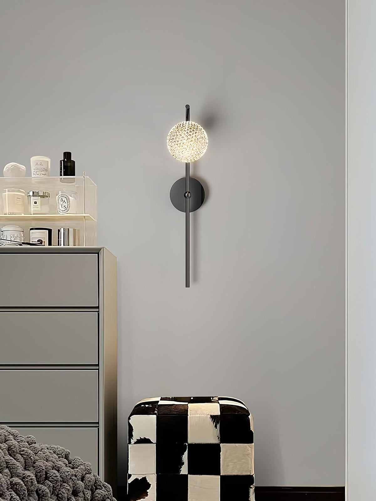 Urineth Premium skandinavische Kunst-Kristall-Wandleuchte