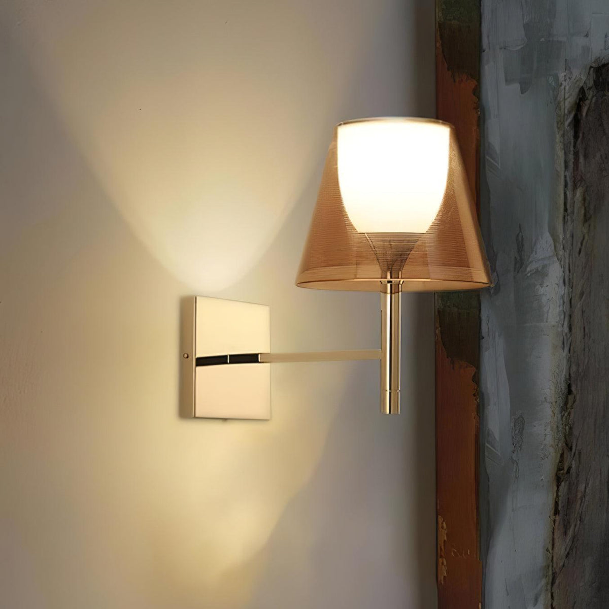 Orsore Chrom-Prismen-Wandleuchte aus Stoff