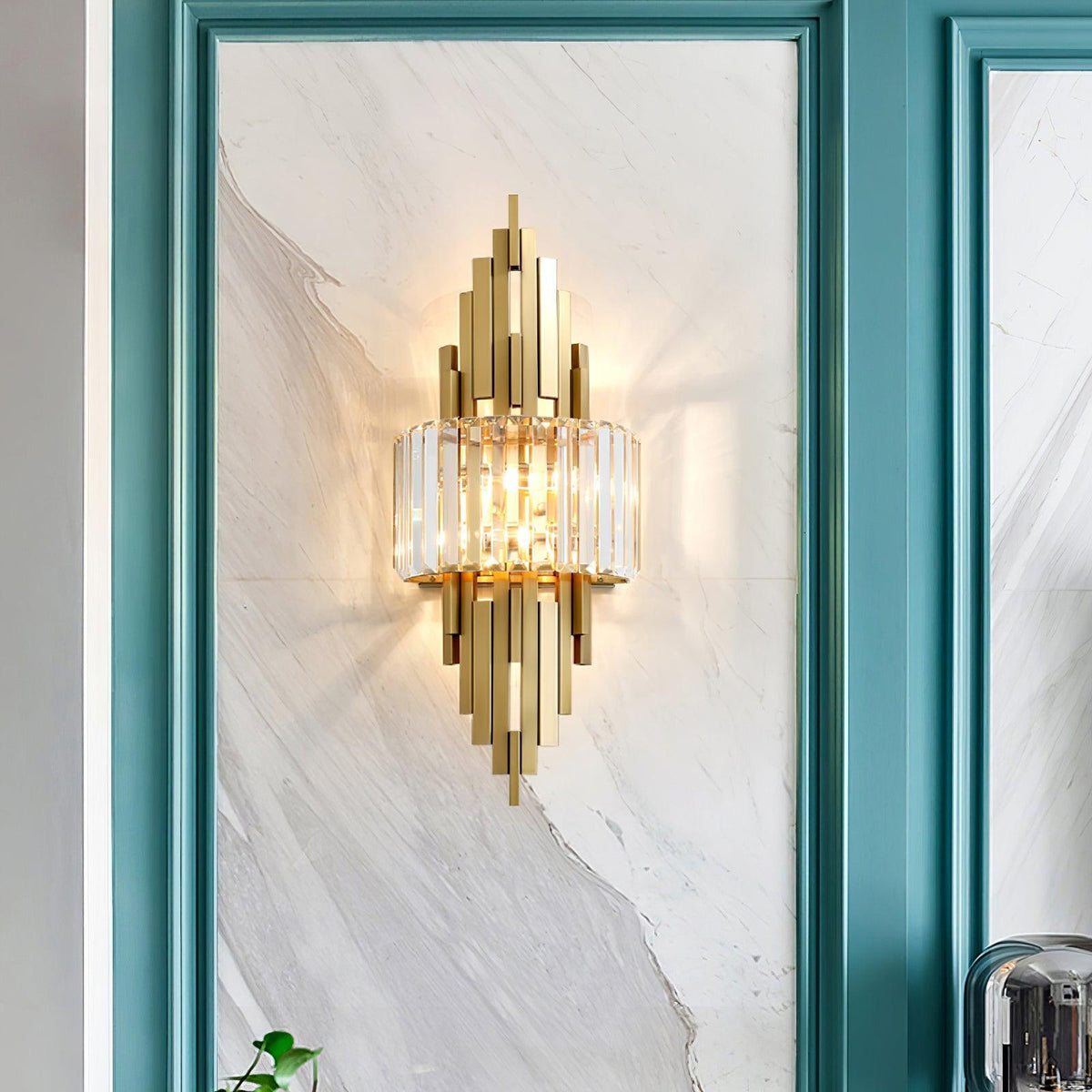 Voveliel luxuriöse postmoderne Wandleuchte aus Kristallglas