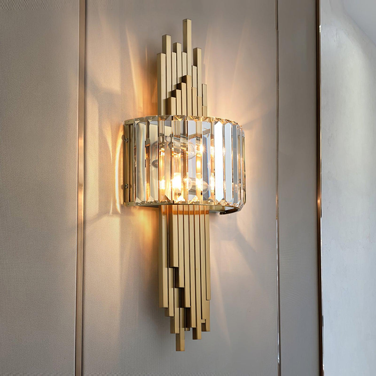 Voveliel luxuriöse postmoderne Wandleuchte aus Kristallglas