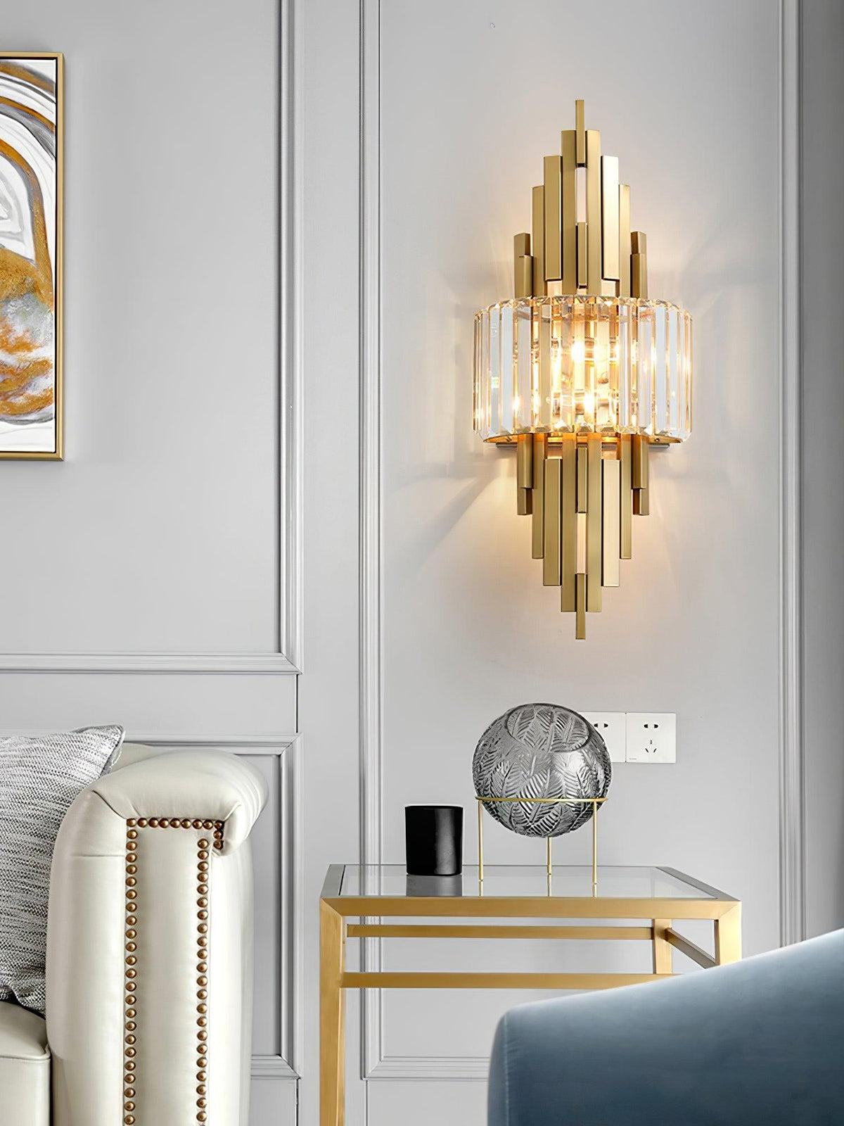 Voveliel luxuriöse postmoderne Wandleuchte aus Kristallglas
