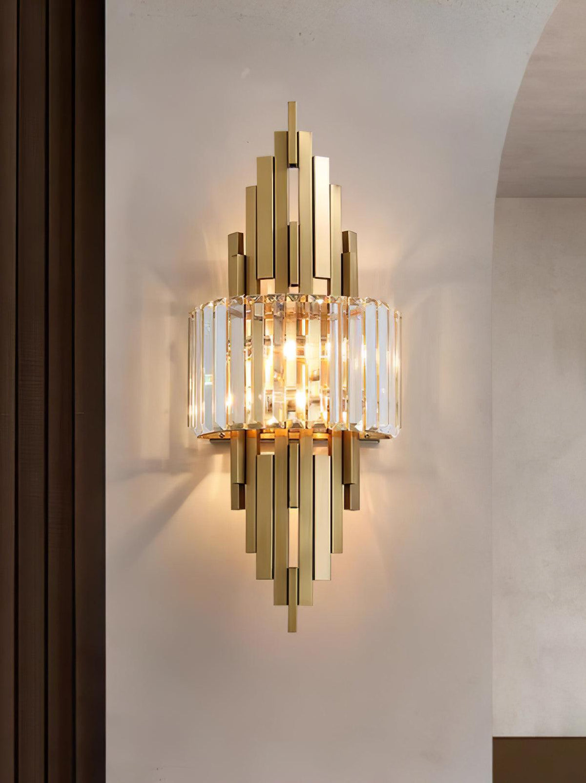 Voveliel luxuriöse postmoderne Wandleuchte aus Kristallglas