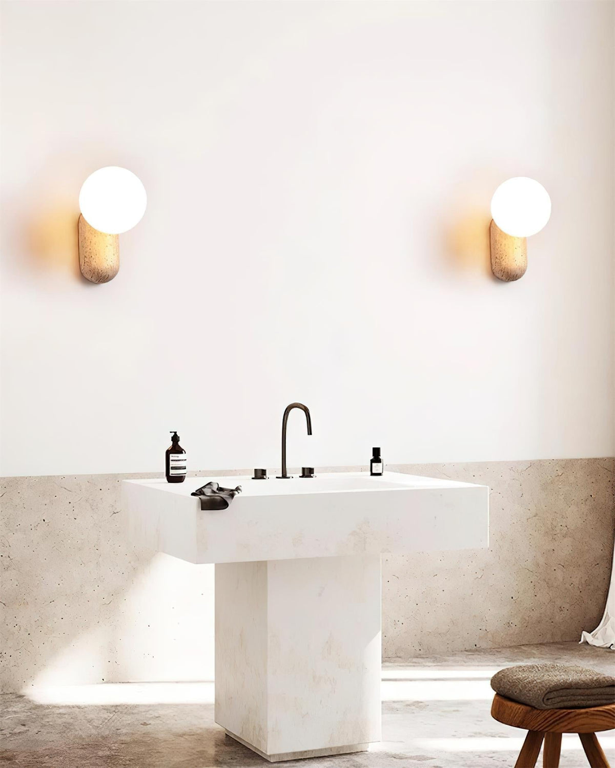 Tavelaria Wandleuchte Travertin Organic Serenity