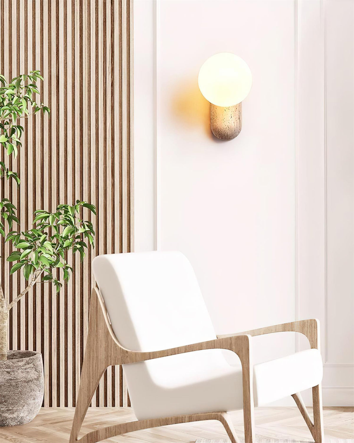 Tavelaria Wandleuchte Travertin Organic Serenity