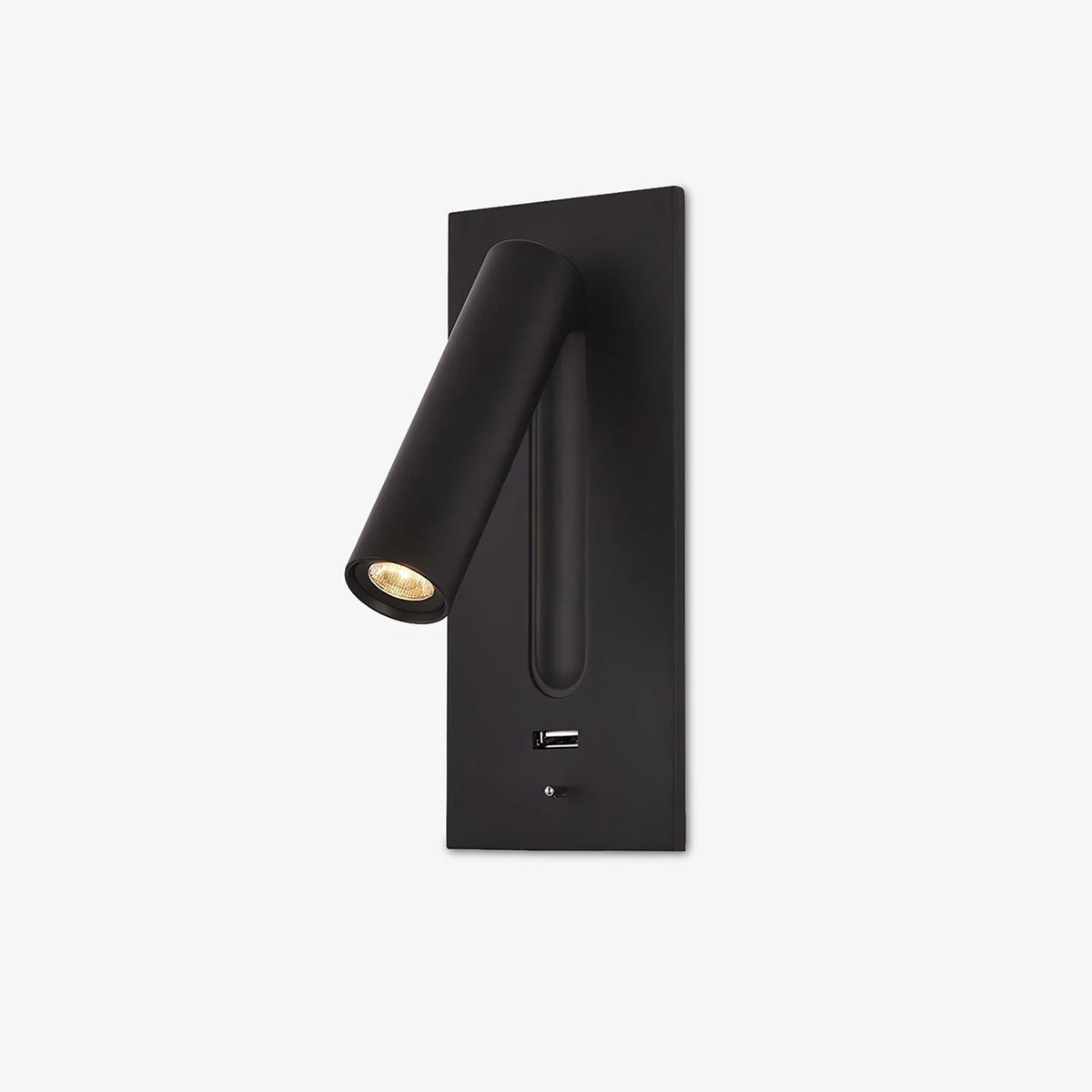 Sothis zeitgenössische minimalistische Nachttisch-Wandleuchte USB Schwarz