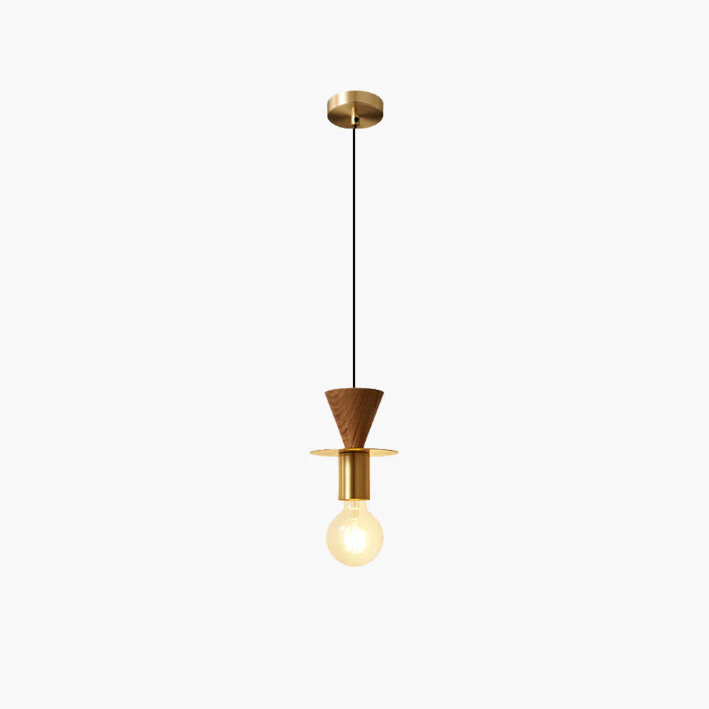 Valentina Modern Pendelleuchte Kupfer Walnuss Schlafzimmer Esszimmer