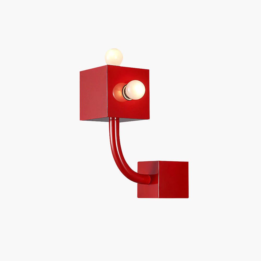 Aria Modern LED Innenwandleuchte Rot Metall Schlaf Wohnzimmer