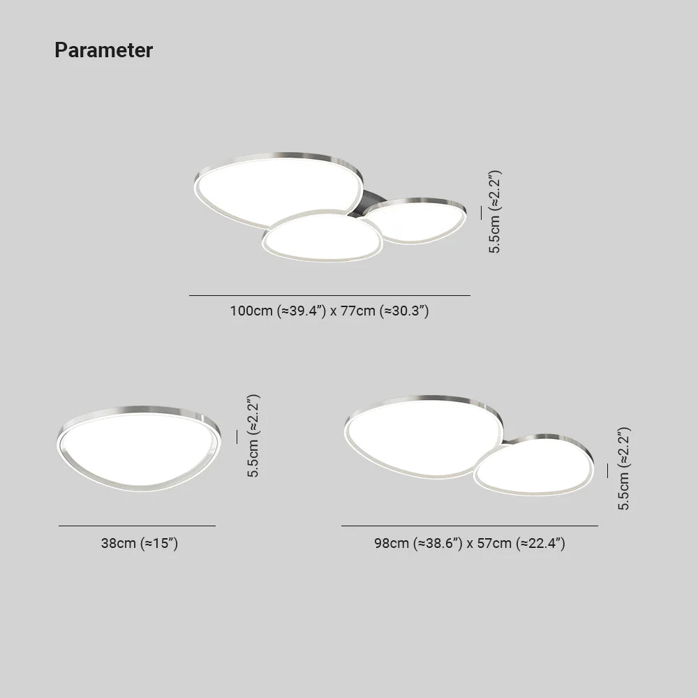 Arisha Modern LED Deckenleuchte Weiß Metall Schlaf Wohnzimmer