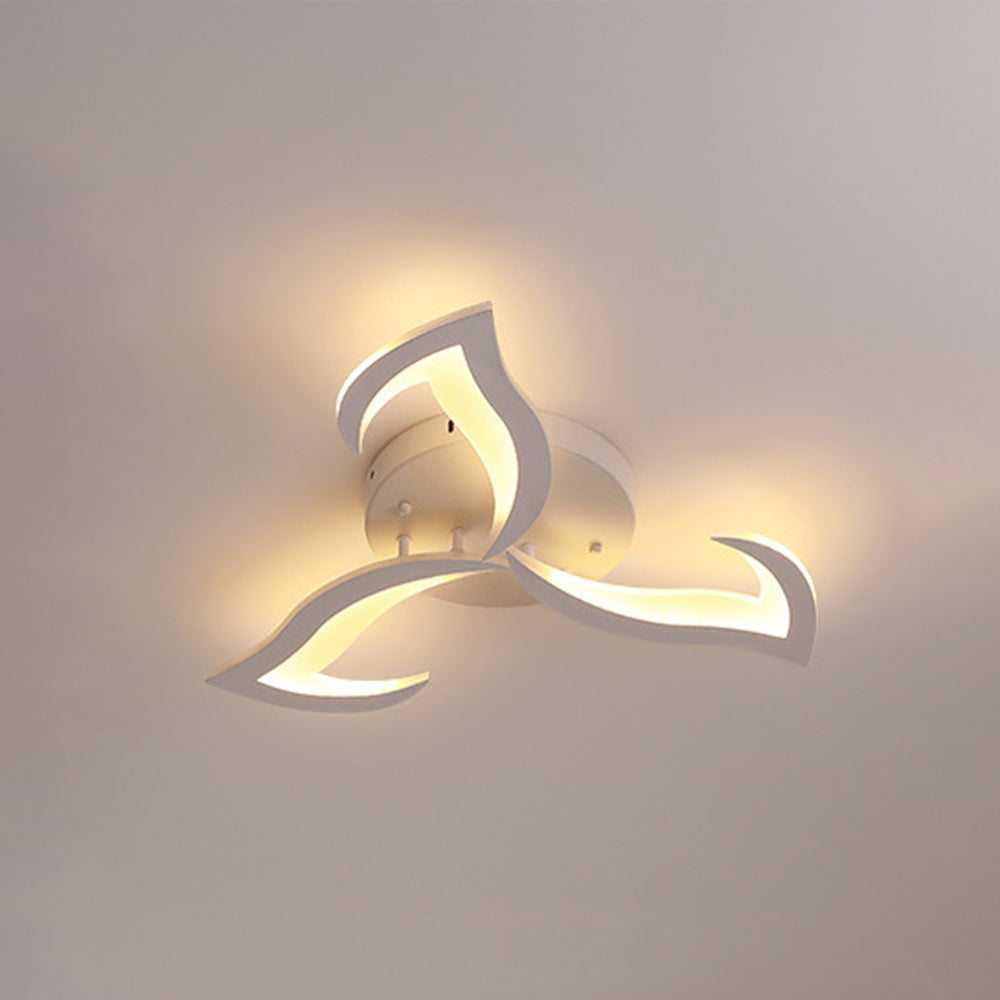 Arisha Moderne Blume LED Deckenleuchte Schwarz/Weiß Wohn/Schlafzimmer Hardware Acryl