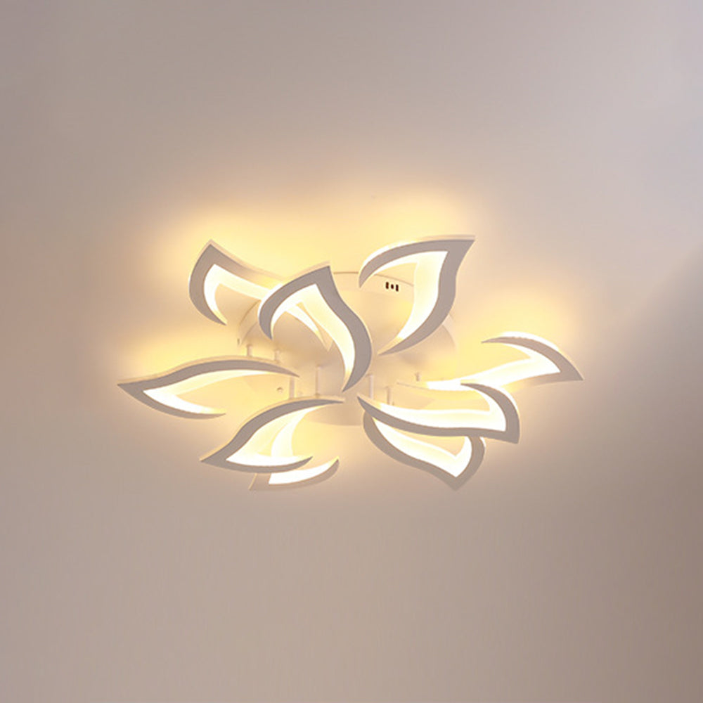 Arisha Moderne Blume LED Deckenleuchte Schwarz/Weiß Wohn/Schlafzimmer Hardware Acryl