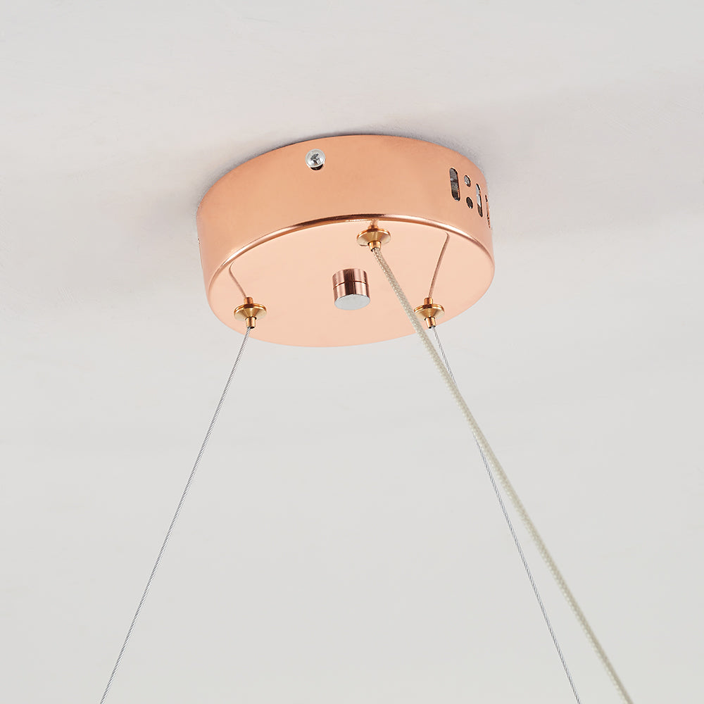 Kristy Nordisch Kronleuchter Silber/Rosegold Schlaf/Wohnzimmer
