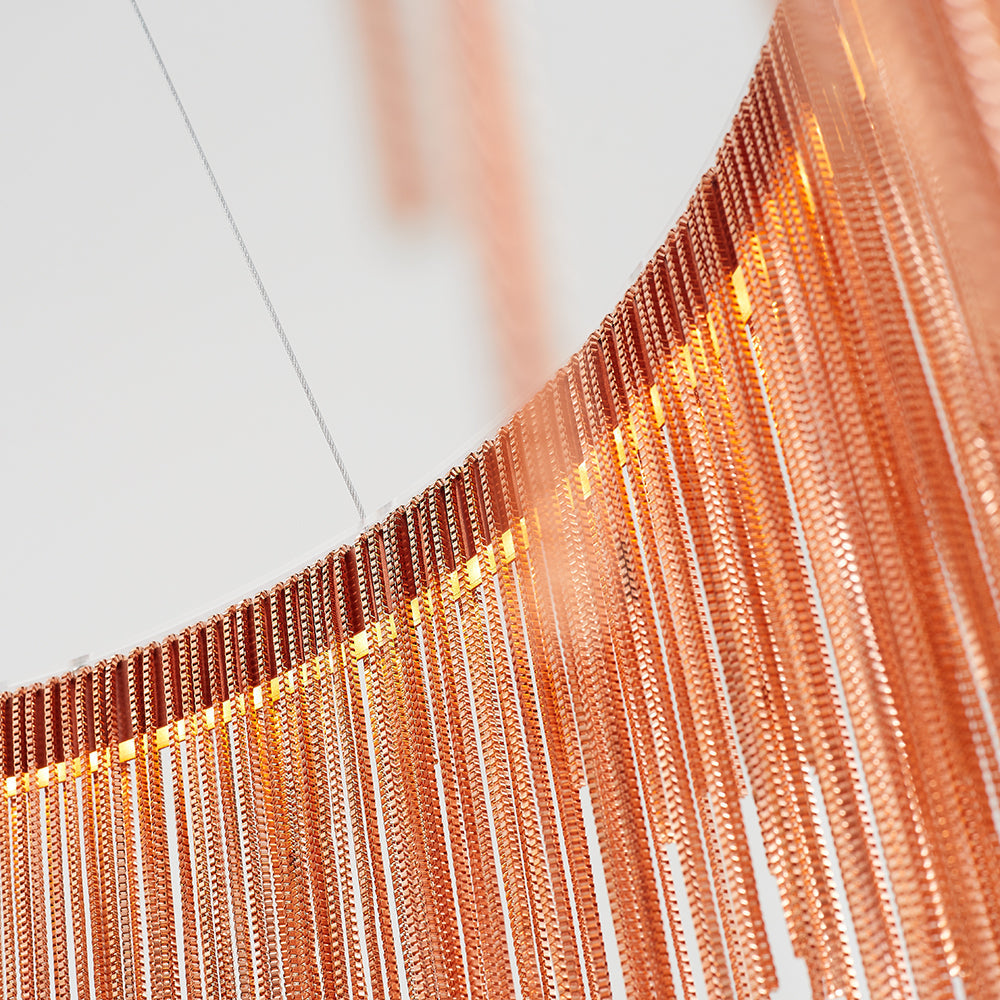 Kristy Nordisch Kronleuchter Silber/Rosegold Schlaf/Wohnzimmer