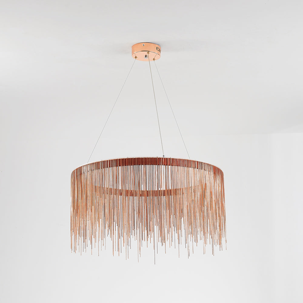 Kristy Nordisch Kronleuchter Silber/Rosegold Schlaf/Wohnzimmer