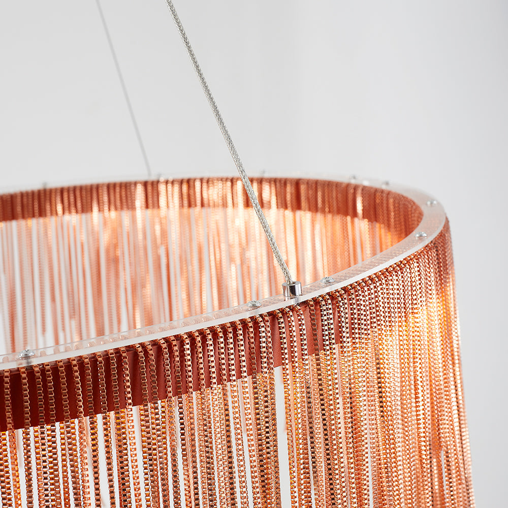 Kristy Nordisch Kronleuchter Silber/Rosegold Schlaf/Wohnzimmer
