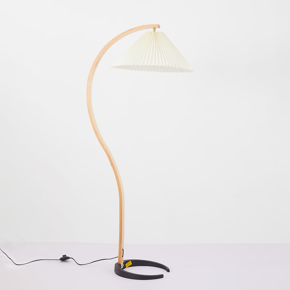 Muto Einzigartige LED Stehlampe Holz Metall Wohnzimmer