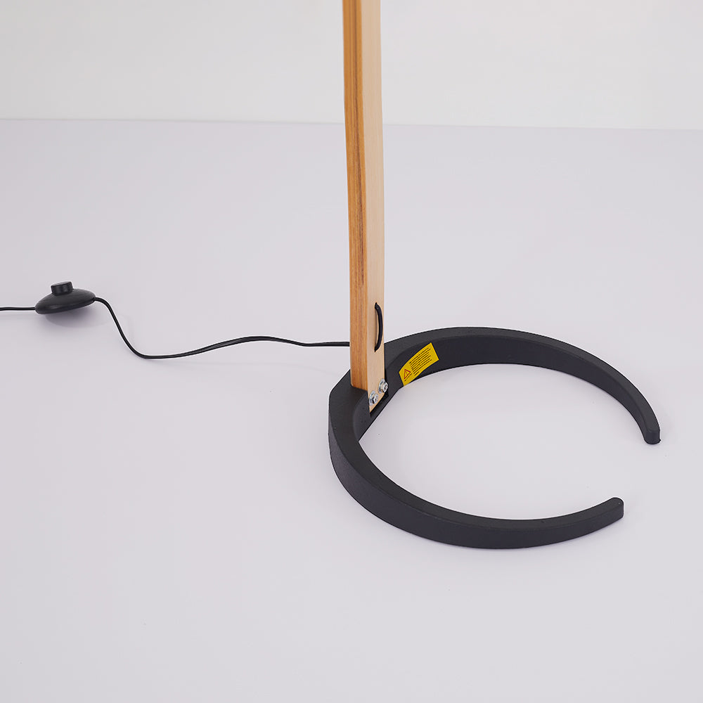 Muto Einzigartige LED Stehlampe Holz Metall Wohnzimmer