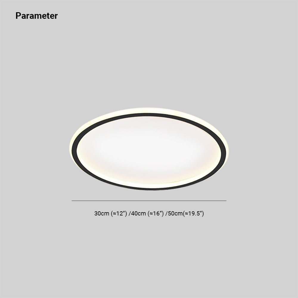 Arisha Modern Ring LED Deckenleuchte Schwarz/Weiß Wohn/Schlafzimmer