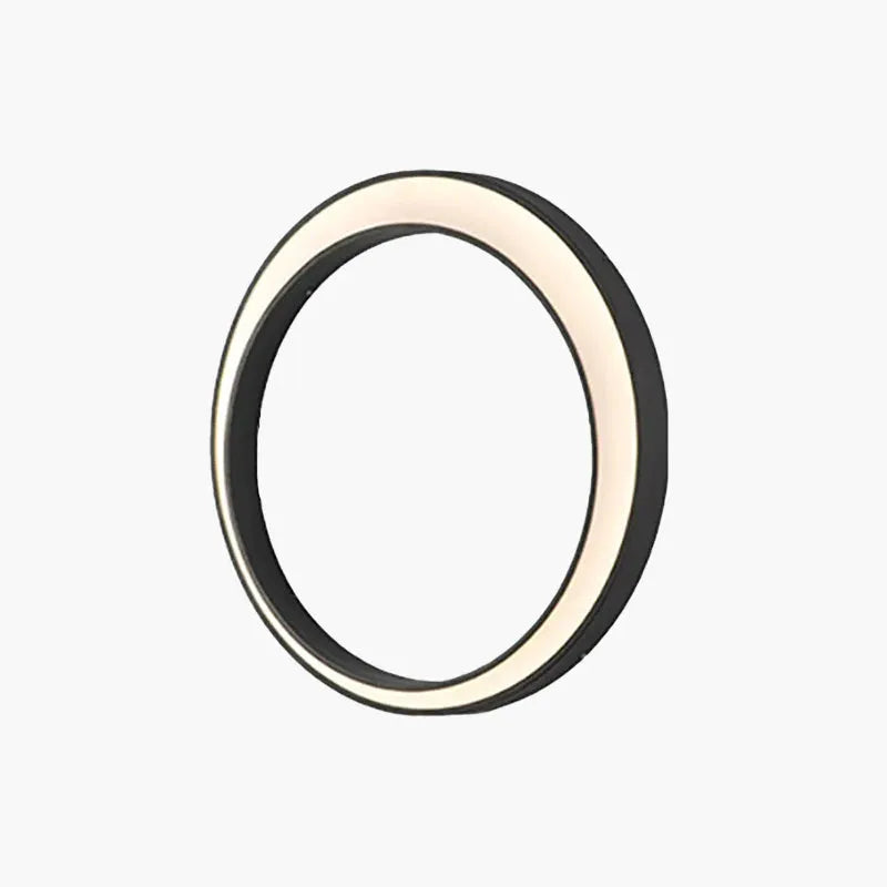 Ray Modern Ring Wasserdichte Wandleuchte Schwarz-Weiß Garten/Außenbereich