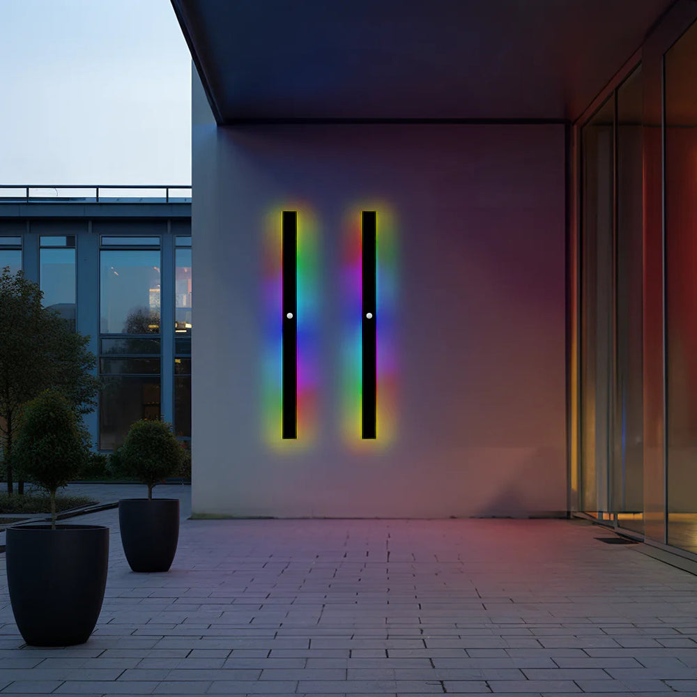Arisha Minimalistische Wasserdichte LED Außenwandleuchte Schwarz Garten Korridor