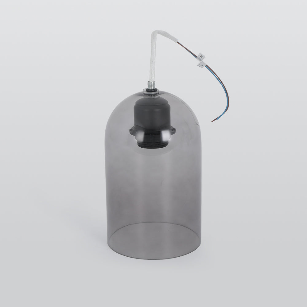 Arisha Modern LED Decken/Pendelleuchte Grau Wohn/Esszimmer Metall Glas