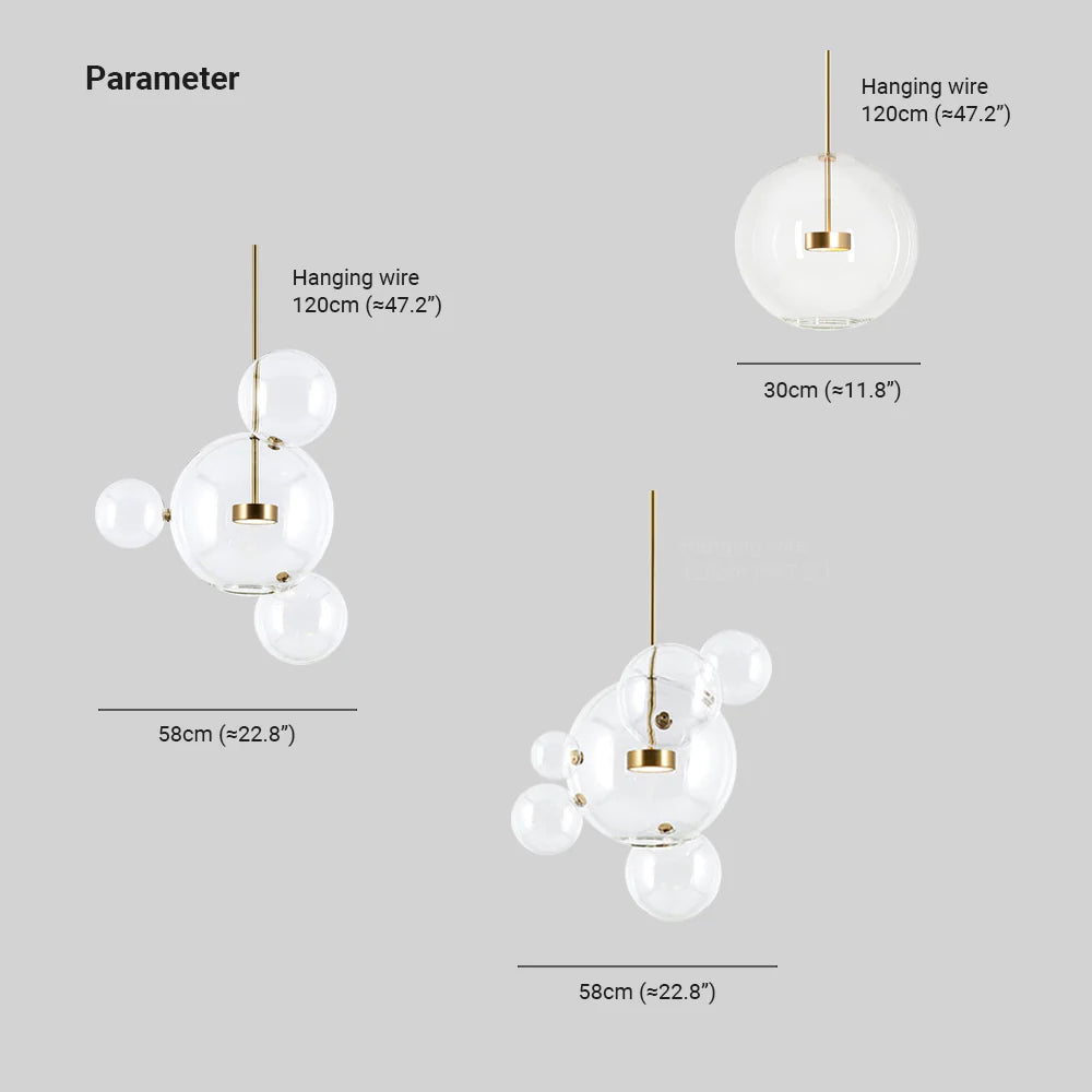 Aria Glas Glühbirne Pendelleuchte Mattes Glas