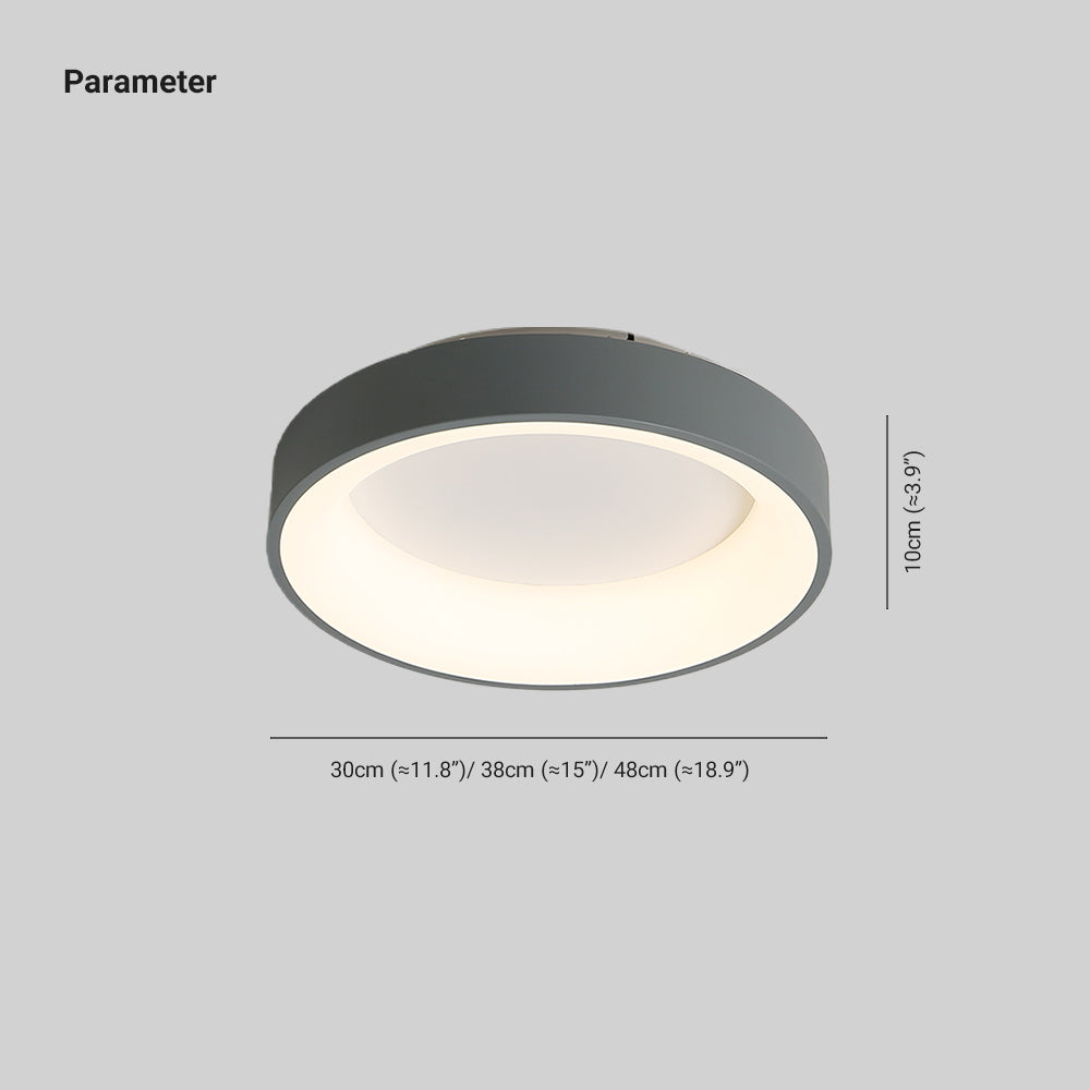 Arisha  Deckenleuchte Weiß/Grau  Modern LED Schlaf/Wohnzimmer Dimmbar