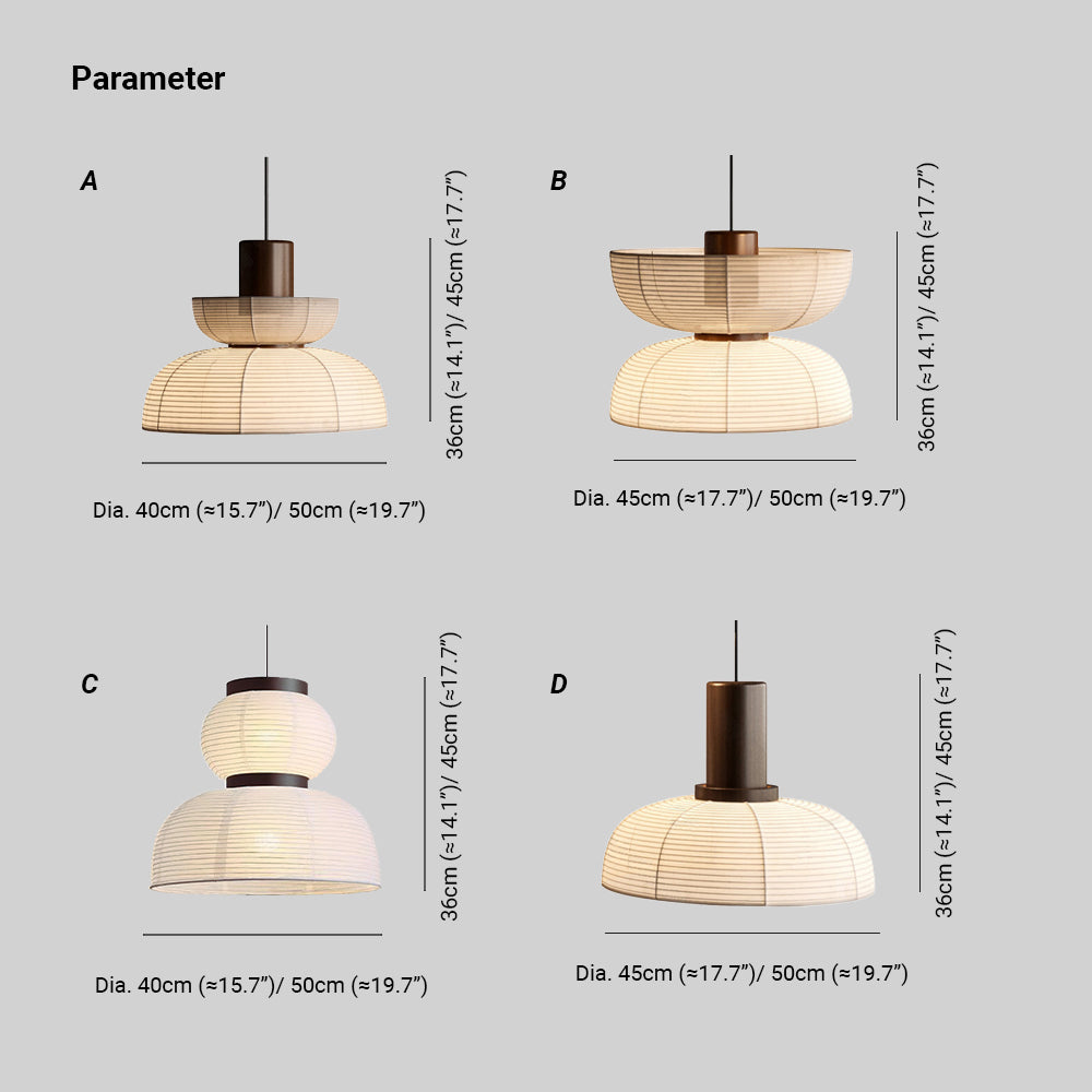 Ritta Pendelleuchte 4 Stil, Gazestoff
