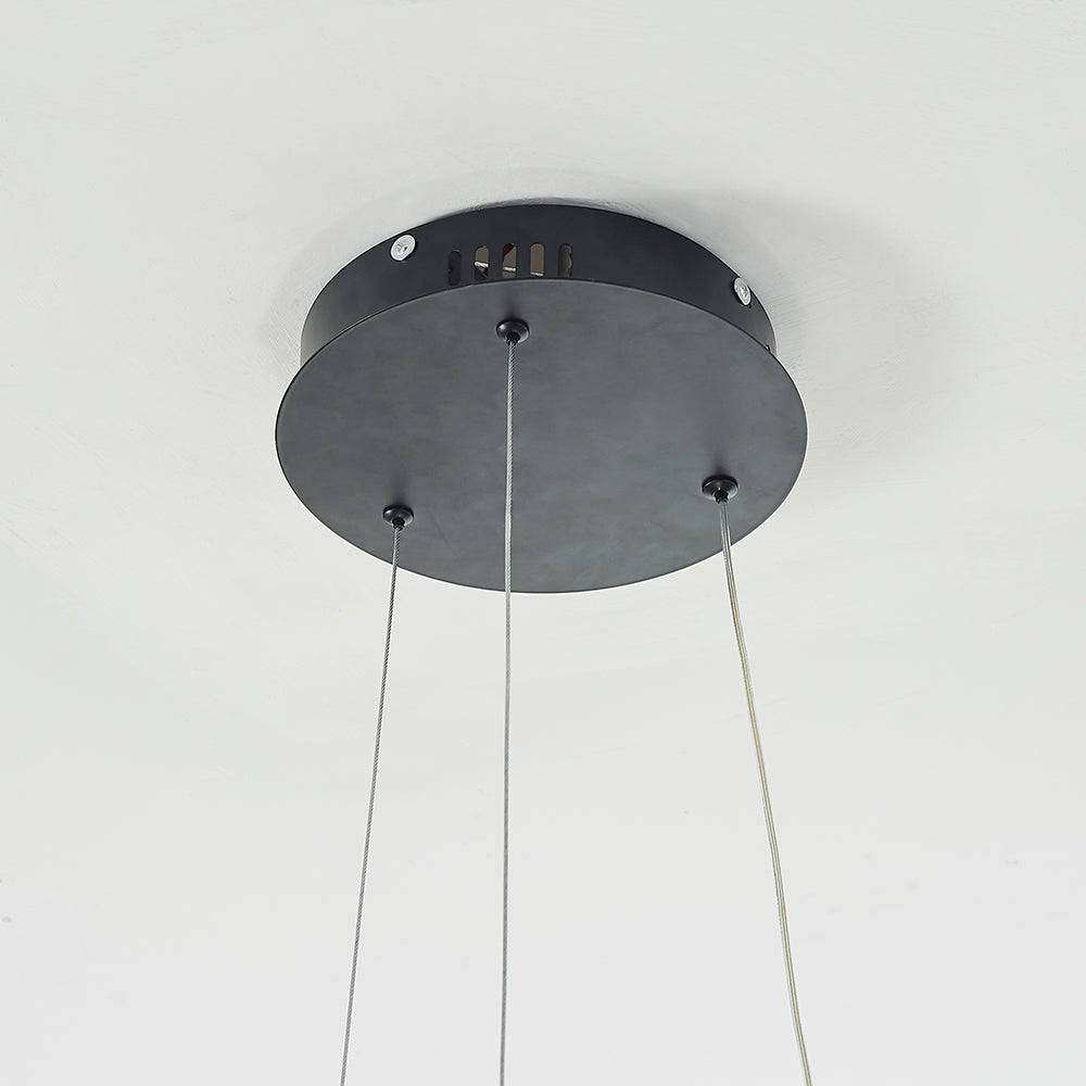 Arisha Modern Linear Pendelleuchte Esstisch, Weiß Schwarz, Acryl Metall