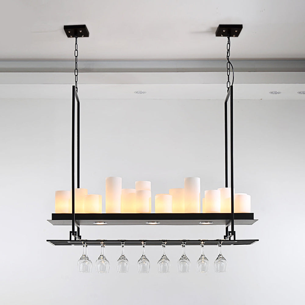 Silva Design LED Pendelleuchte Wohnzimmer/Esszimmer Weiß/Schwarz Glas