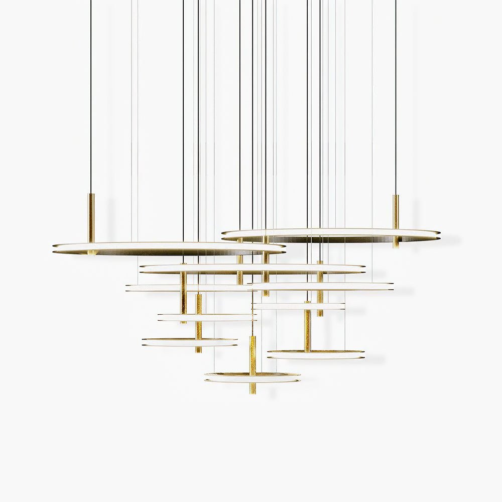Virauian Kronleuchter Ring geschichtet minimalistisch