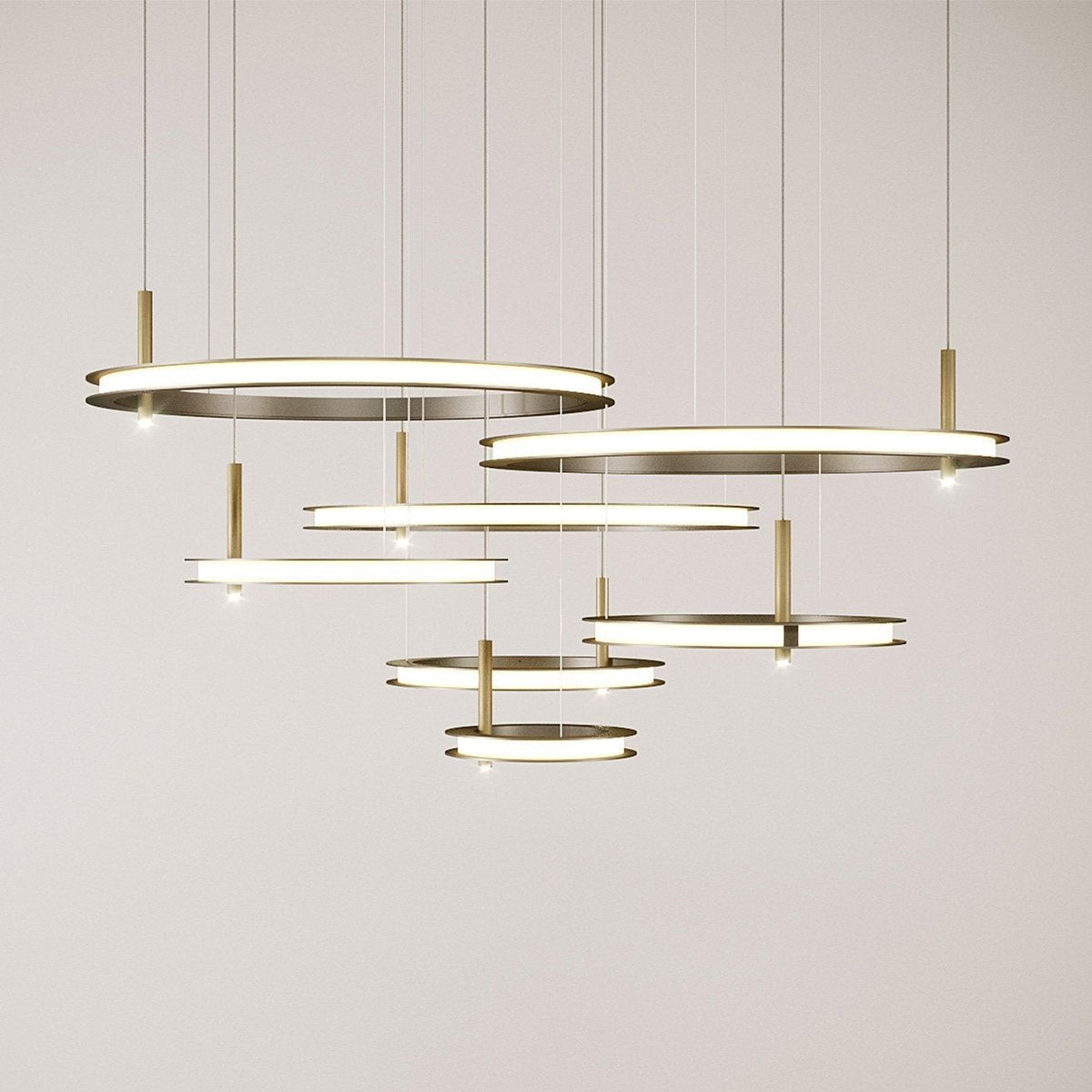 Virauian Kronleuchter Ring geschichtet minimalistisch