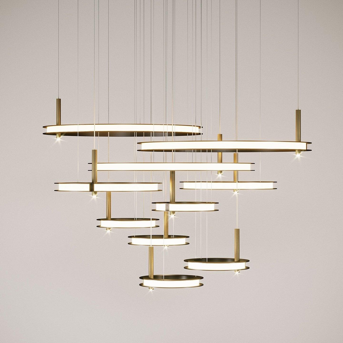 Virauian Kronleuchter Ring geschichtet minimalistisch