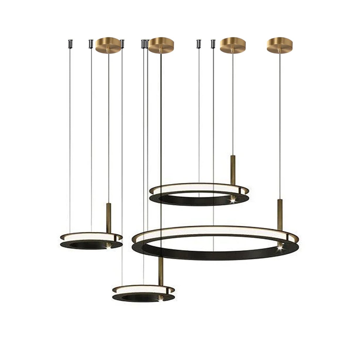 Virauian Kronleuchter Ring geschichtet minimalistisch
