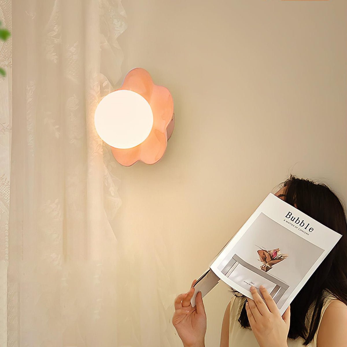 Miranine La fleur Wandleuchte mit Stecker