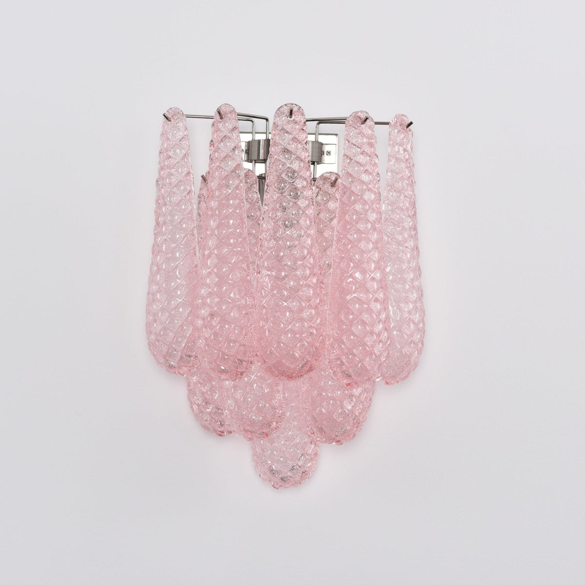 Liorelaria Wandleuchte Pink Tränenform-Glas Florale Kunst