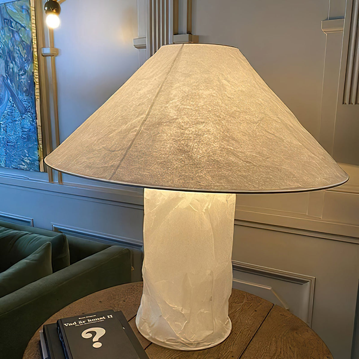 Lalemu Tischlampe aus Papier im künstlerischen Stil