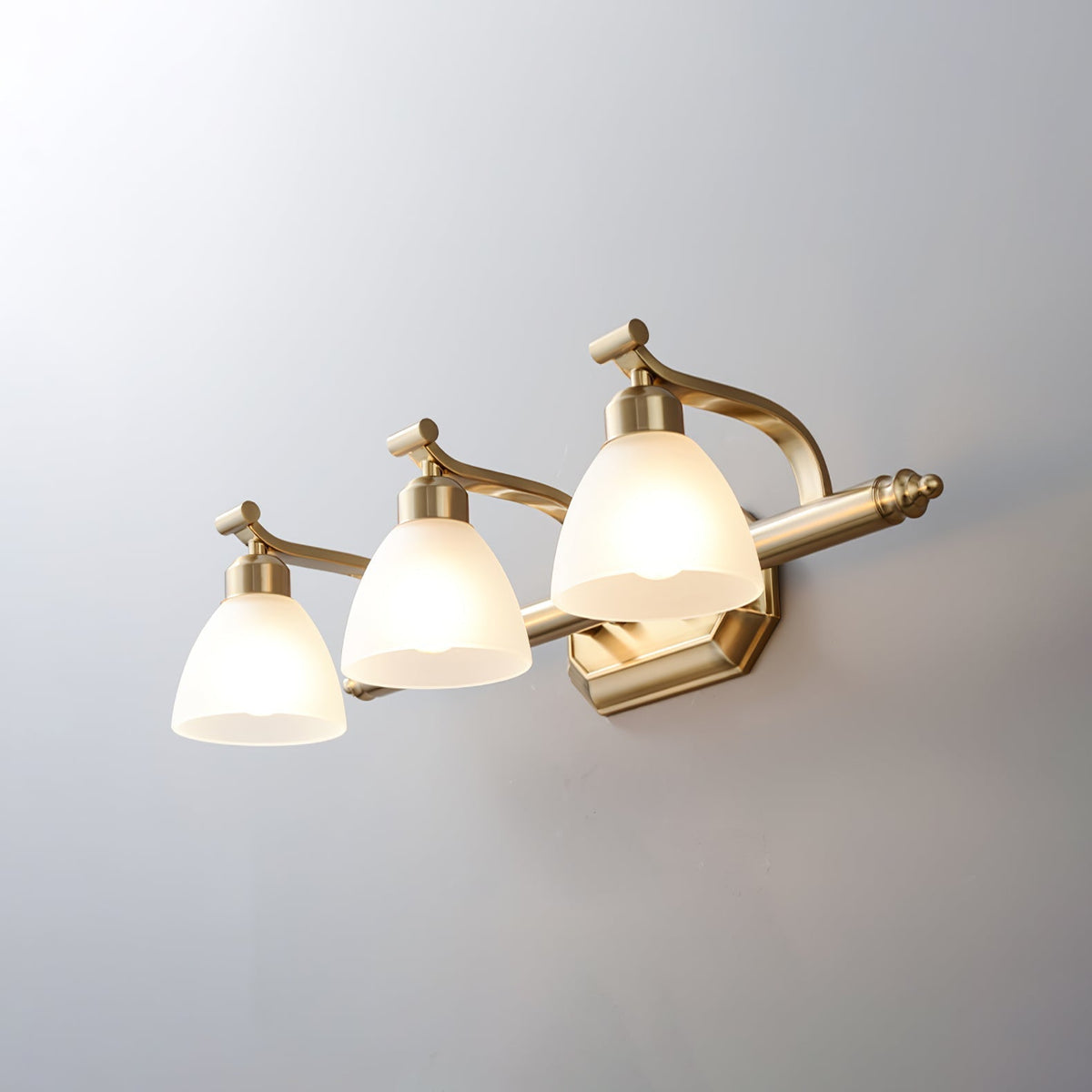 Colaeus Classic Art Bad-Glas-Wandleuchte