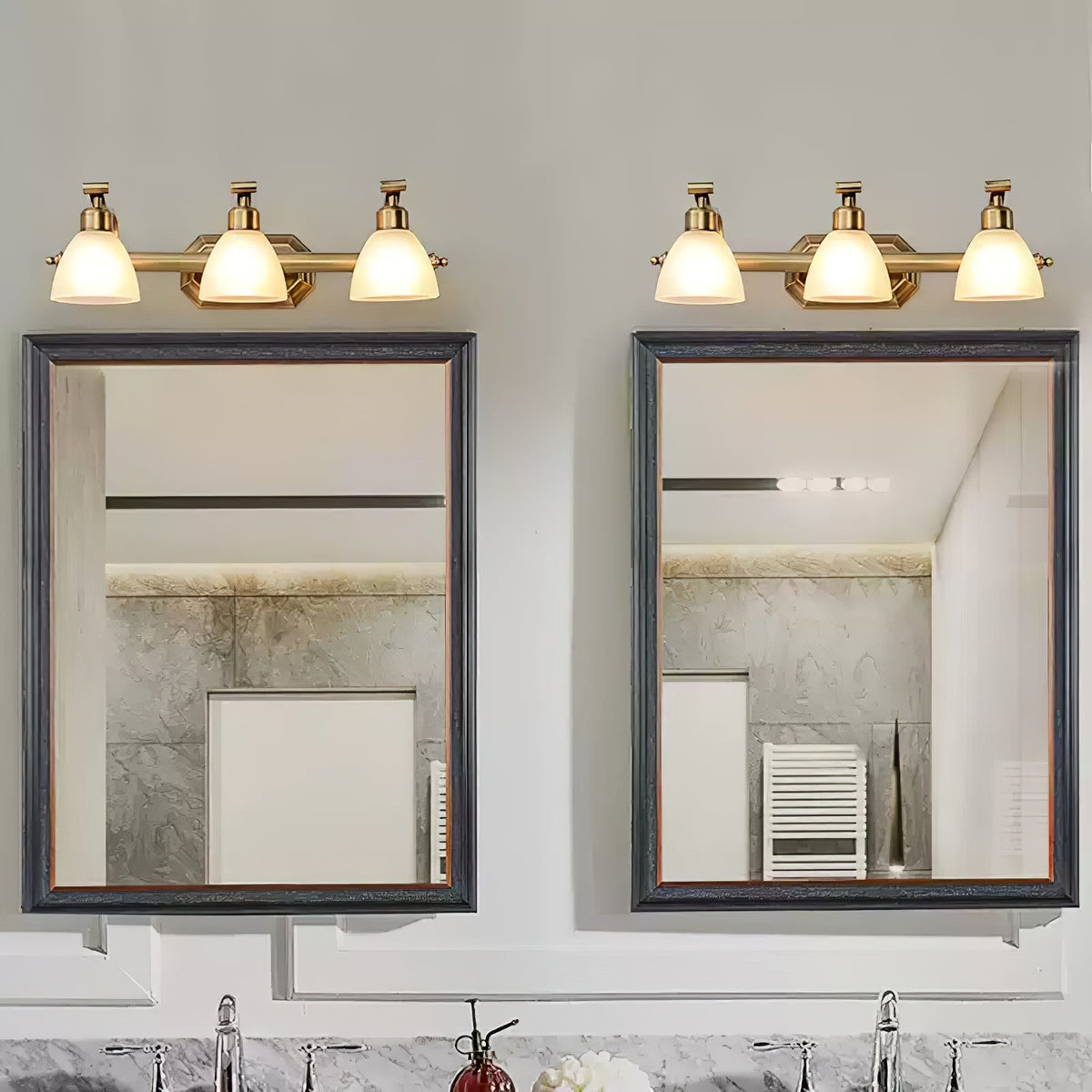 Colaeus Classic Art Bad-Glas-Wandleuchte