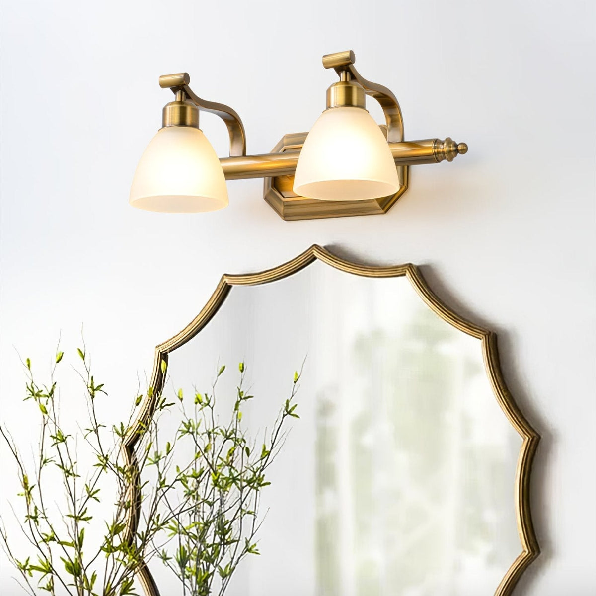 Colaeus Classic Art Bad-Glas-Wandleuchte