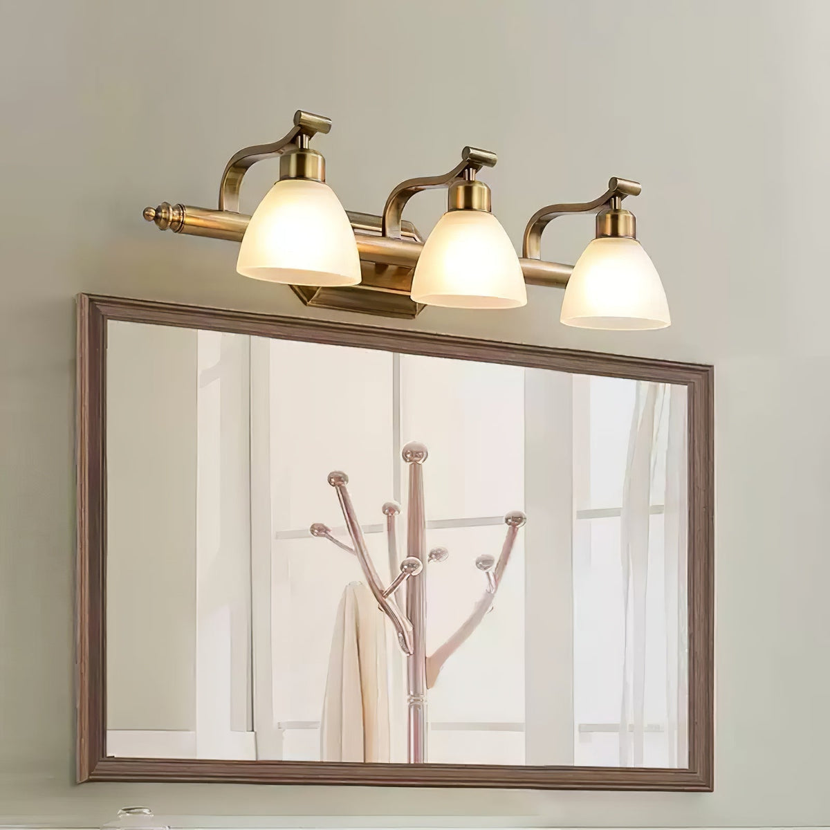 Colaeus Classic Art Bad-Glas-Wandleuchte