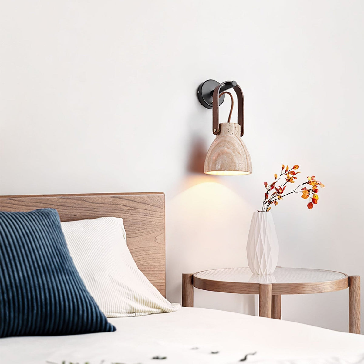 Tarix Travertine Wandleuchte