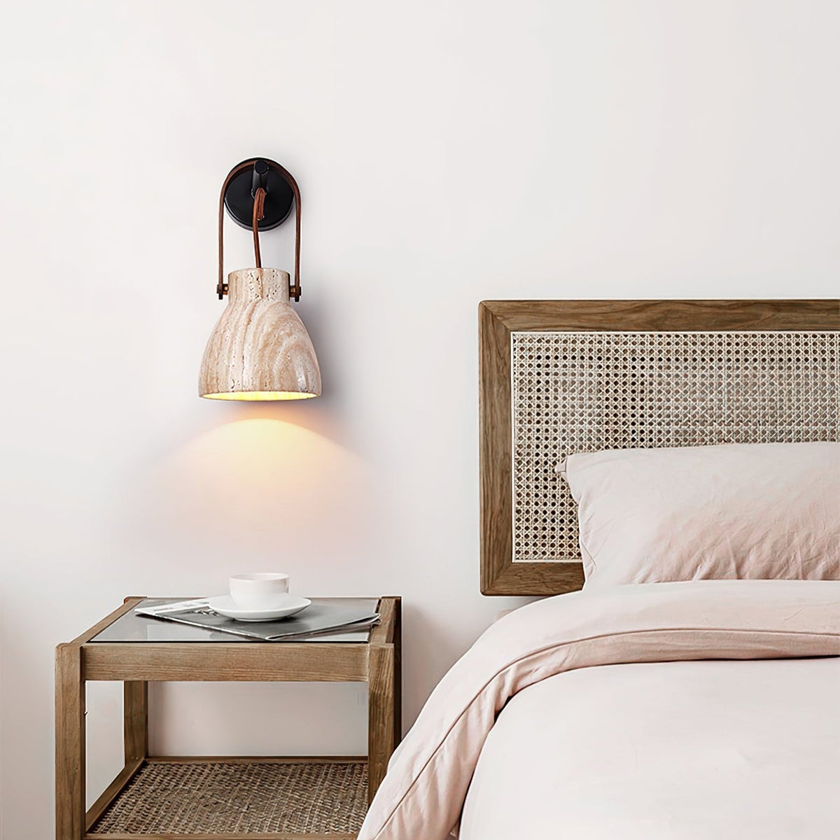 Tarix Travertine Wandleuchte